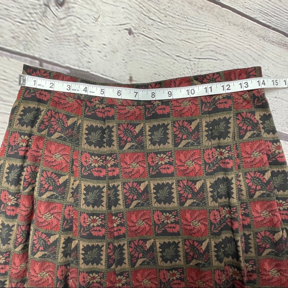 DONCASTER unique vintage boho pleated midi skirt - Picture 9 of 12